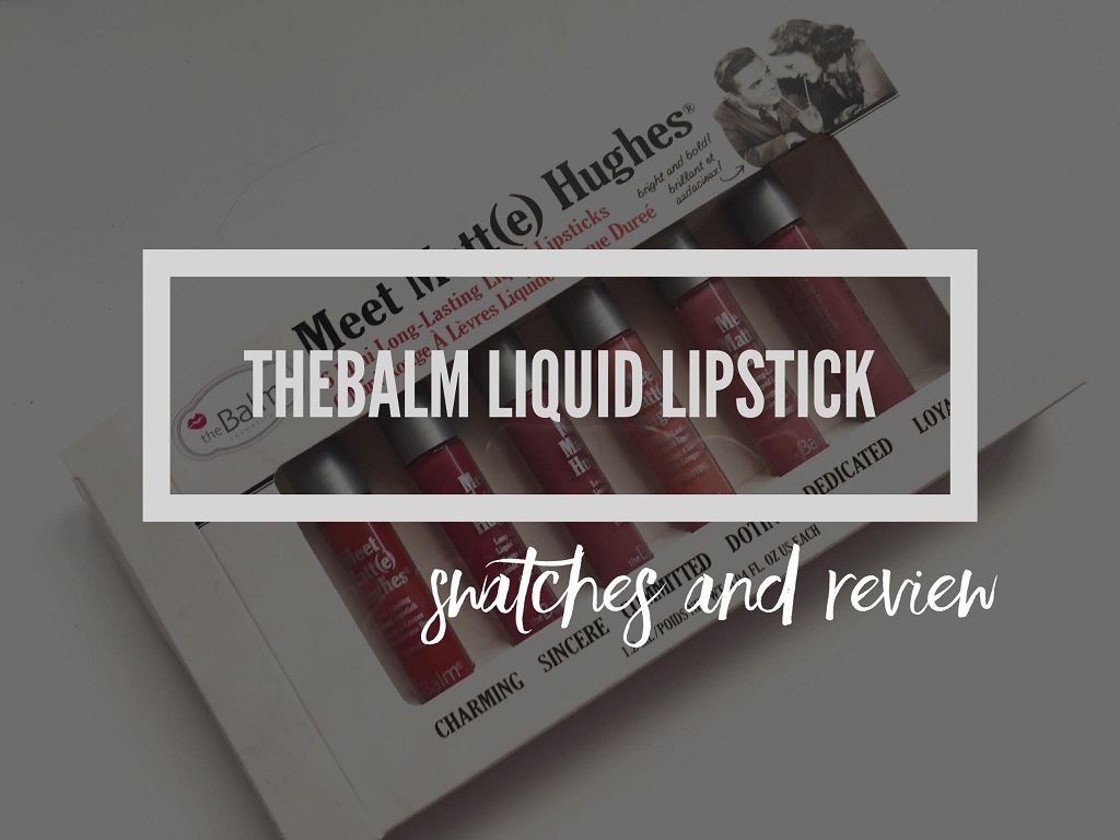 Thebalm Meet Matt(e) Hughes Liquid Lipstick